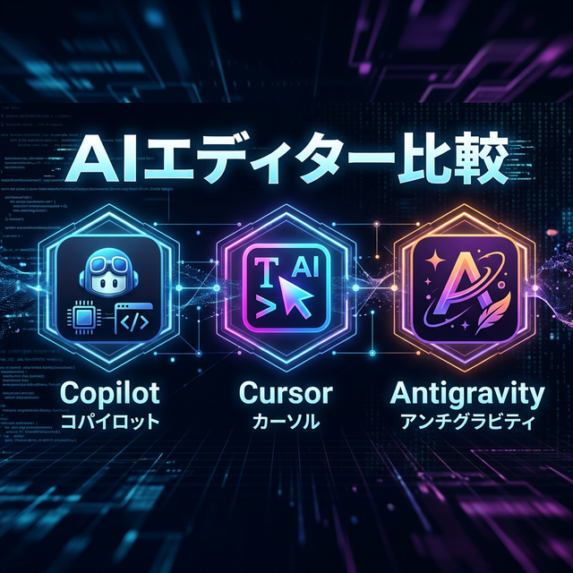 Copilot・Cursor・Antigravityの比較画像